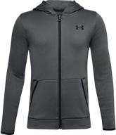 under armour fleece black youth boys' clothing in jackets & coats logo