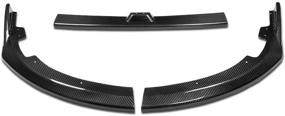 img 3 attached to 🚗 DNA Motoring 2-PU-516-R-RCF Resin Carbon Fiber Front Bumper Lip with Vertical Stabilizers - 08-10 WRX/STI Replacement