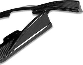 img 1 attached to 🚗 DNA Motoring 2-PU-516-R-RCF Resin Carbon Fiber Front Bumper Lip with Vertical Stabilizers - 08-10 WRX/STI Replacement