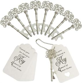 img 4 attached to 🔑 WODEGIFT Vintage Skeleton Wedding Openers - Food Service Equipment & Supplies