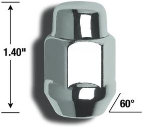 img 1 attached to 🦍 Gorilla Automotive 91147 Acorn Bulge Seat Lug Nuts, Size 14mm x 1.50 Thread