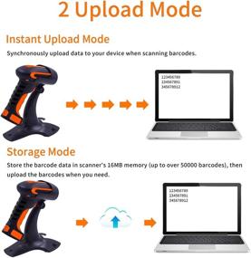 img 2 attached to Сканер 2D-штрихкодов Symcode с подставкой - беспроводной Bluetooth, беспроводной 2,4 ГГц и подключение через USB - промышленный дизайн, устойчивый к пыли и воде - считыватель QR-кодов и изображений с вибрационным оповещением