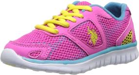 img 4 attached to 👟 Stylish Fusion Running Shoes for Girls: U S Polo Assn