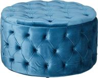 🔵 aqua zuma aqua ottoman in new velvety texture logo