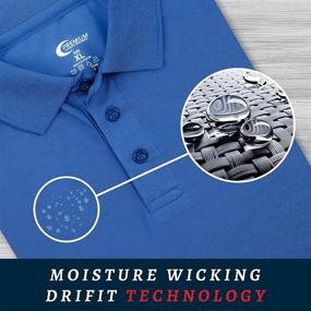 img 1 attached to Optimal 👕 Moisture-Wicking Polo T-Shirts