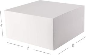 img 1 attached to 🎁 Подарок плетеный коробка 10-шт. размером 8 x 8 x 4 дюйма, бумажная коробка для подарков - идеальна для предложения подружкам невесты, девичника, Рождества - белая.
