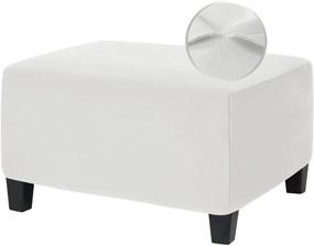 img 4 attached to Victree Slipcovers Rectangle Footstool Furniture Furniture