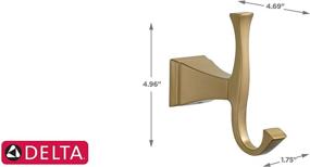 img 3 attached to 🚿 Enhance Your Bathroom with the DELTA 75135-CZ Dryden Robe Hook in Champagne Bronze