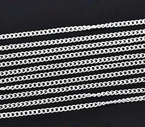 img 3 attached to 💎 Premium JGFinds Curb Cable Link Chain - 10 Meter Silver Plated Chain for Jewelry Making - Over 30 Feet, Small 2.2x3mm (Silver Plated) - Bulk Wholesale - High-quality Silver Chain for DIY Jewelry Projects