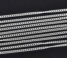 img 2 attached to 💎 Premium JGFinds Curb Cable Link Chain - 10 Meter Silver Plated Chain for Jewelry Making - Over 30 Feet, Small 2.2x3mm (Silver Plated) - Bulk Wholesale - High-quality Silver Chain for DIY Jewelry Projects