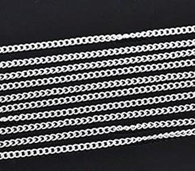 img 1 attached to 💎 Premium JGFinds Curb Cable Link Chain - 10 Meter Silver Plated Chain for Jewelry Making - Over 30 Feet, Small 2.2x3mm (Silver Plated) - Bulk Wholesale - High-quality Silver Chain for DIY Jewelry Projects