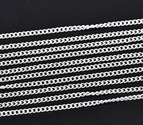 img 4 attached to 💎 Premium JGFinds Curb Cable Link Chain - 10 Meter Silver Plated Chain for Jewelry Making - Over 30 Feet, Small 2.2x3mm (Silver Plated) - Bulk Wholesale - High-quality Silver Chain for DIY Jewelry Projects