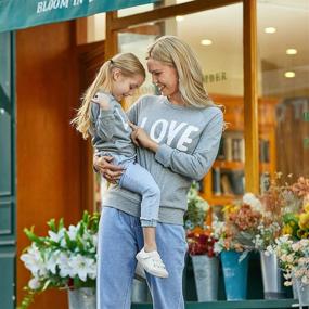 img 3 attached to ❤️ Adorable PopReal Mommy and Me Love Heart Valentine's Day Shirt - Long Sleeve Pullover Sweatshirt