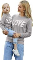 ❤️ adorable popreal mommy and me love heart valentine's day shirt - long sleeve pullover sweatshirt logo