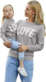 img 4 attached to ❤️ Adorable PopReal Mommy and Me Love Heart Valentine's Day Shirt - Long Sleeve Pullover Sweatshirt