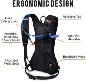 img 2 attached to 🚴 G4Free Cycling Hydration Pack Backpack with 2L Water Bladder - Lightweight Water Backpack for Running, Hiking, Climbing, Mountain Biking, Jogging - Men's and Women's Options Available