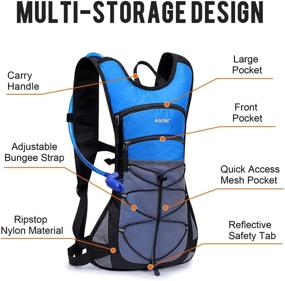 img 3 attached to 🚴 G4Free Cycling Hydration Pack Backpack with 2L Water Bladder - Lightweight Water Backpack for Running, Hiking, Climbing, Mountain Biking, Jogging - Men's and Women's Options Available