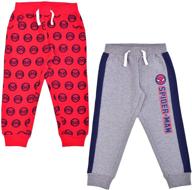 🕷️ boys' clothing sets: marvel spiderman jogger drawstring sweatpants logo