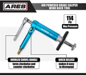 img 3 attached to 🔧 Ares 18023-23-Piece Brake Caliper Wind Back Tool Set - Pneumatic Design - Easy One-Person Use - Compressor Tool Included with 22 Drive Key Disc Adapters - Includes Storage Case