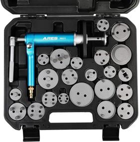 img 2 attached to 🔧 Ares 18023-23-Piece Brake Caliper Wind Back Tool Set - Pneumatic Design - Easy One-Person Use - Compressor Tool Included with 22 Drive Key Disc Adapters - Includes Storage Case