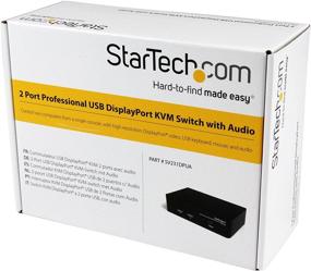 img 1 attached to 💻 StarTech.com Dual Port DisplayPort KVM Switch - 2560x1600 @60Hz - DP USB, Keyboard, Video, Mouse Switch Box with Audio for Computers and Monitors (SV231DPUA)