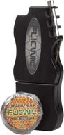 🔥 flicwic hemp wick dispenser: mini-bic lighter case with 12' organic hemp wick - black/silver logo