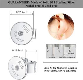 img 2 attached to Replacements Hypoallergenic Sterling Backings Friction