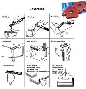 img 1 attached to 🧲 Набор из 4 магнитных держателей для сварки CMS Magnetics с удерживающей силой 25 фунтов - идеальные принадлежности для сварки (25 фунтов магнит для сварки)
