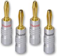 улучшите свой аудиоопыт с 14 шт. разъемов для акустики banana plugs cable connectors audio banana plugs adapter 24k. логотип