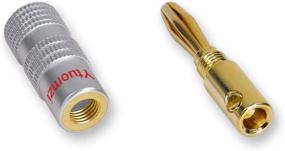 img 1 attached to Улучшите свой аудиоопыт с 14 шт. разъемов для акустики Banana Plugs Cable Connectors Audio Banana Plugs Adapter 24K.