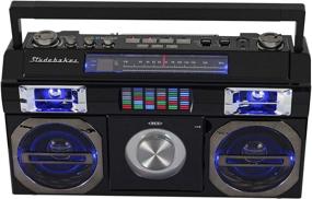 img 4 attached to 📻 Studebaker SB2145B 80's Retro Street Bluetooth Boombox with FM Radio, CD Player, LED EQ, 10 Watts RMS Power and AC/DC" -> "Studebaker SB2145B 80's Retro Street Bluetooth Boombox | FM Radio, CD Player, LED EQ | 10W RMS Power | AC/DC Operation