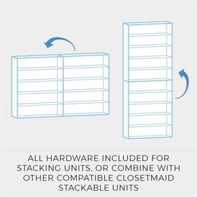 img 1 attached to ClosetMaid Stackable 5-Shelf Organizer in White for Efficient Storage