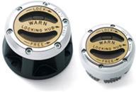 🔒 warn 28761 premium manual locking hub: zinc aluminum alloy dial, dual seals, 26 splines, chrome - 1 pair logo