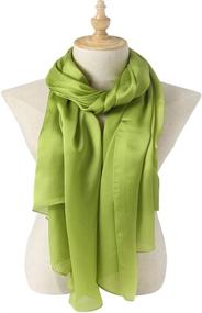 img 3 attached to 🧣 Bellonesc Silk Scarf: Long Lightweight Sunscreen Shawls for Women, 100% Silk