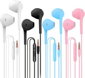 img 4 attached to 🎧 Premium Earphones Headphone: Enhanced Bass, Noise Isolation, Tangle-Free, In-Ear Headphones with Remote & Microphone for iOS and Android, Laptops, Gaming