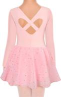 🤸 lindanina girls gymnastics leotards - long sleeve ballet dancewear with hollow back for ages 3-8 логотип