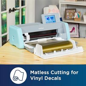 img 2 attached to Enhance Vinyl Cutting Efficiency with Brother ScanNCut DX Vinyl Roll Feeder CADXRF1: Mat-Less Cutting for Wall Decals & Large Stickers includes Base Attachment, Holder and Trimmer