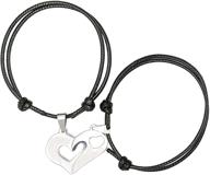 💑 enhance connection: heart-shaped magnetic bracelets for couples logo