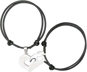 img 4 attached to 💑 Enhance Connection: Heart-Shaped Magnetic Bracelets for Couples