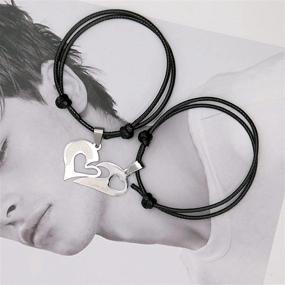 img 2 attached to 💑 Enhance Connection: Heart-Shaped Magnetic Bracelets for Couples