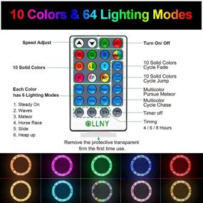 img 3 attached to 🎉 Ollny Rope Lights 66ft 200 LED - Waterproof Color Changing Outdoor String Fairy Lights - Remote Control for Christmas Halloween Tree Party Indoor Décor