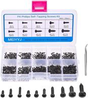 🔩 meiyyj 1000 pack of 10 small multi-purpose micro screws assortment kit - m1 m1.2 m1.4 m1.7 phillips head self-tapping electronic screws logo