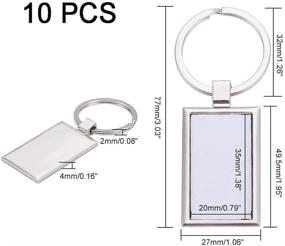 img 3 attached to PH PandaHall Sublimation Keychains Rectangle