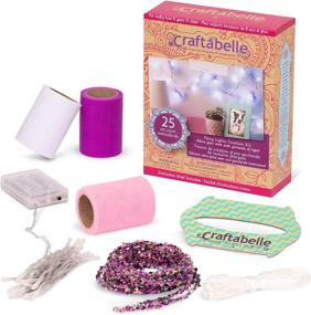 img 4 attached to Craftabelle Fairy Lights Creation Kit - DIY Twinkle Lights for Bedroom - 7pc String Light Set with Accessories - Arts and Crafts for Kids Aged 8+!
