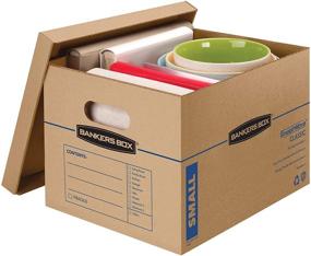 img 2 attached to 📦 Bankers Box SmoothMove Classic Moving Boxes: Tape-Free Assembly, Easy Carry Handles – Brown, Assorted 12 Pack (7716401)