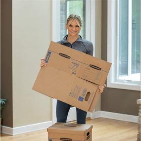 img 1 attached to 📦 Bankers Box SmoothMove Classic Moving Boxes: Tape-Free Assembly, Easy Carry Handles – Brown, Assorted 12 Pack (7716401)