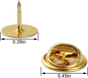 img 3 attached to 100 Pack Gold Tie Tacks with 10MM Blank Pins and Butterfly Clutch Backs by 💯 CBTONE - Ideal for Craft Making, Badge Insignia, Citation Bars, Service Bars, Toy Pins, and Jewelry Making