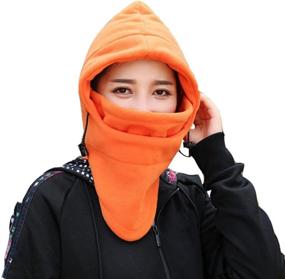 img 3 attached to 🧣 6-in-1 Thick Thermal Fleece Balaclava Hood Windstopper Ski Outdoor Sports Face Mask by FZBNSRKO