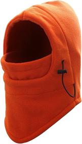 img 4 attached to 🧣 6-in-1 Thick Thermal Fleece Balaclava Hood Windstopper Ski Outdoor Sports Face Mask by FZBNSRKO