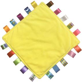 img 1 attached to Enchanting Colored Ribbon Baby Taggy Blanket Comforter Appese Towel, Floral Shape Kids Toddlers Security Blanket